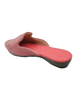 pink synthetic slip on ballerina - 17439575 - Standard Image - 3