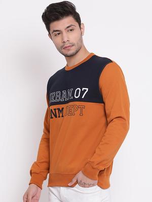 orange printed cut & sew sweatshirt - 17439680 - Standard Image - 2