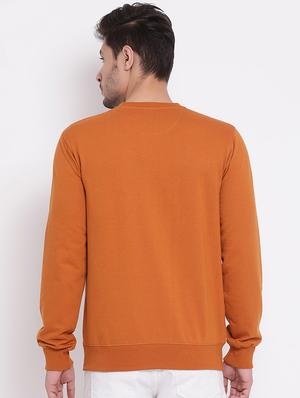 orange printed cut & sew sweatshirt - 17439680 - Standard Image - 3
