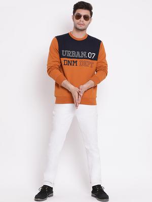orange printed cut & sew sweatshirt - 17439680 - Standard Image - 4