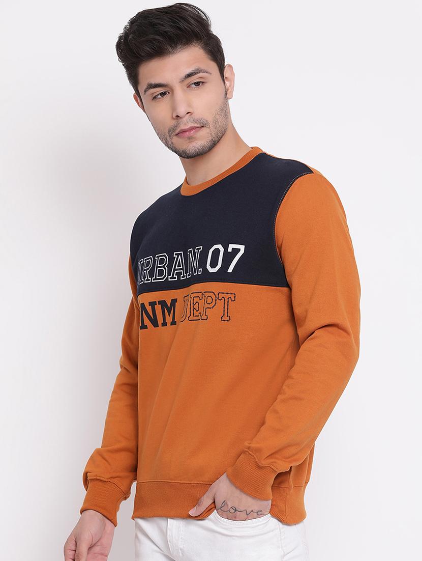 orange printed cut & sew sweatshirt - 17439680 - Zoom Image - 2