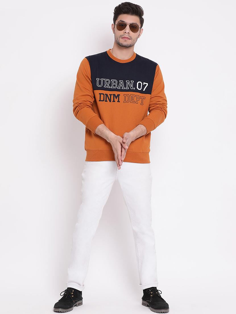 orange printed cut & sew sweatshirt - 17439680 - Zoom Image - 4