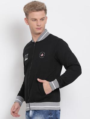 black solid bomber jacket - 17439873 - Standard Image - 2