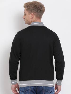 black solid bomber jacket - 17439873 - Standard Image - 3