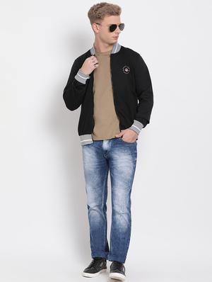 black solid bomber jacket - 17439873 - Standard Image - 4