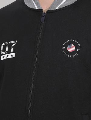 black solid bomber jacket - 17439873 - Standard Image - 5