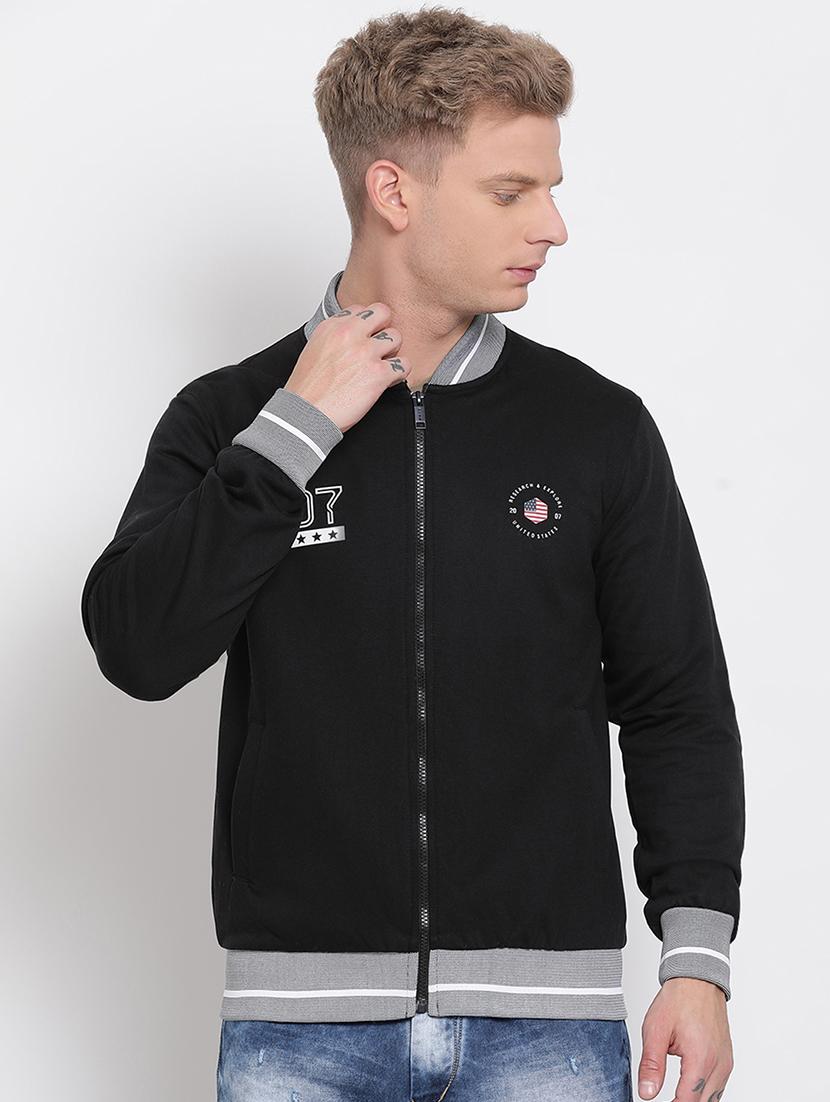 black solid bomber jacket - 17439873 - Zoom Image - 1
