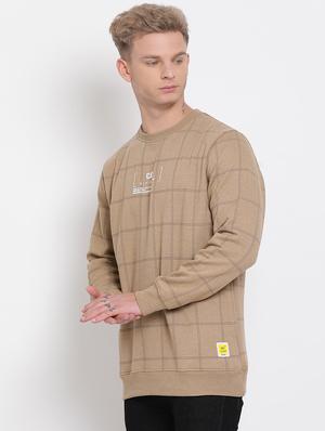 beige checkered sweatshirt - 17439889 - Standard Image - 2