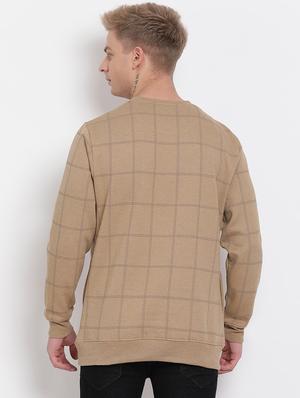beige checkered sweatshirt - 17439889 - Standard Image - 3