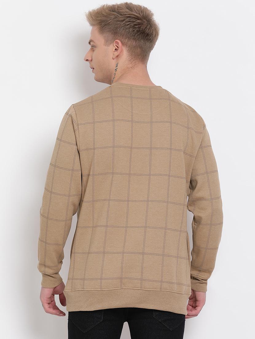 beige checkered sweatshirt - 17439889 - Zoom Image - 3
