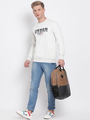 grey printed sweatshirt - 17439897 - Standard Image - 4