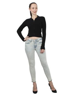 zip up solid top - 17439992 - Standard Image - 4