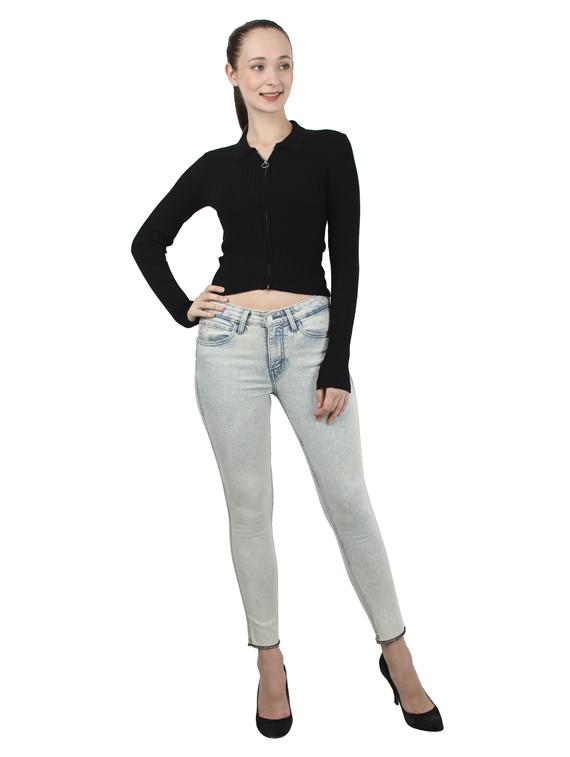 zip up solid top - 17439992 - Zoom Image - 4
