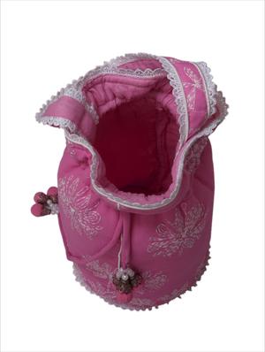 pink polyester ethnic potli - 17440046 - Standard Image - 3