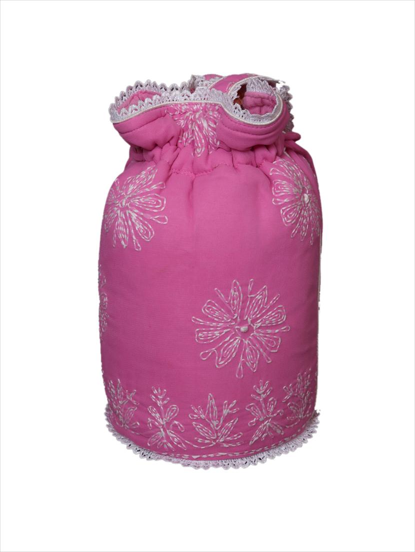 pink polyester ethnic potli - 17440046 - Zoom Image - 2