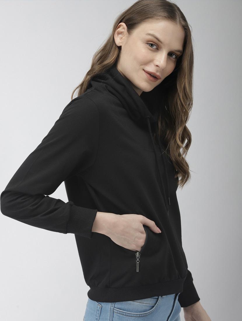 turtle neck fleece sweatshirt - 17440403 - Zoom Image - 2