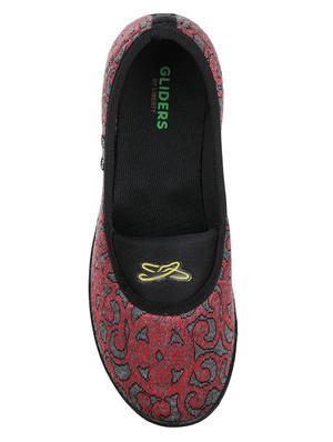 maroon slip on ballerina - 17440819 - Standard Image - 3