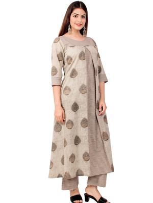 foil print kurta palazzo set - 17441497 - Standard Image - 2