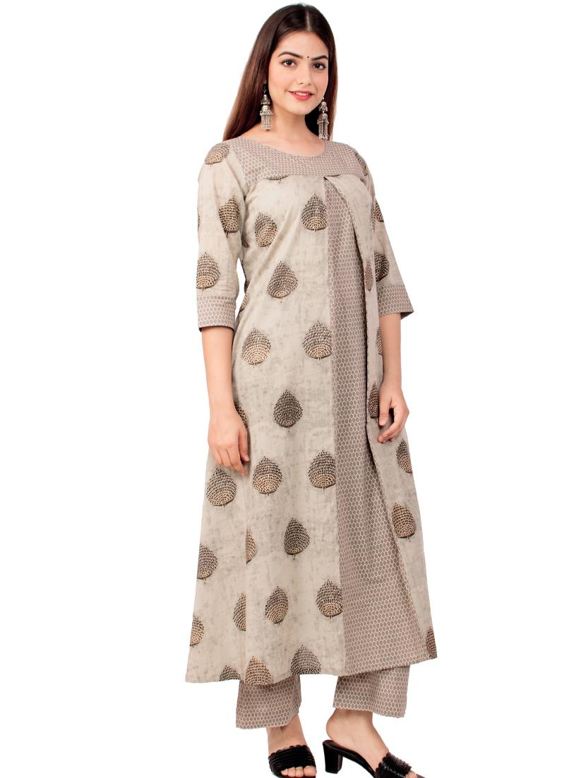 foil print kurta palazzo set - 17441497 - Zoom Image - 2