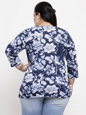 blue cotton regular top - 17441589 - Standard Image - 3