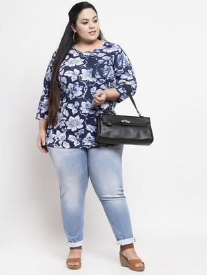 blue cotton regular top - 17441589 - Standard Image - 4