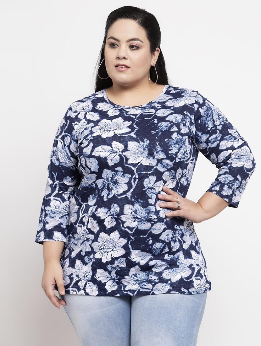 blue cotton regular top - 17441589 - Zoom Image - 1