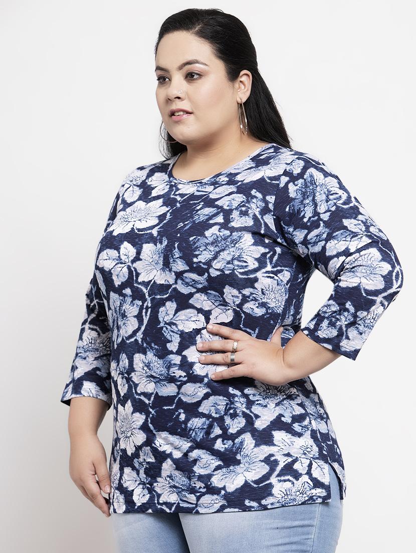 blue cotton regular top - 17441589 - Zoom Image - 2
