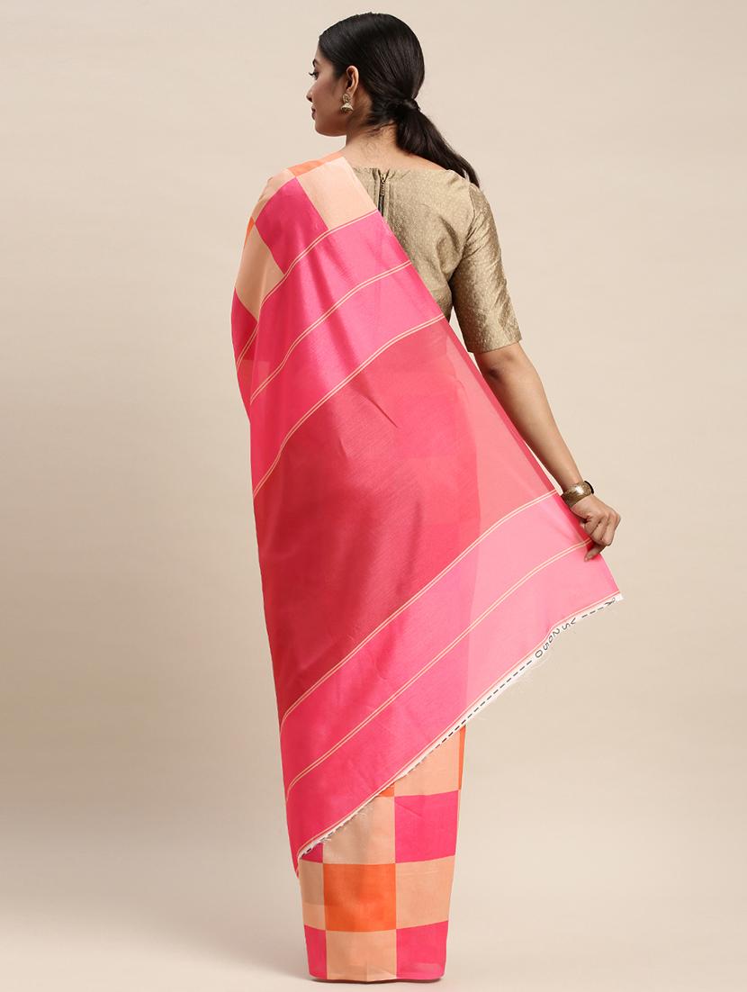 geometrical printed saree with blouse - 17441619 - Zoom Image - 2