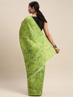 abstract printed saree with blouse - 17441658 - Standard Image - 2