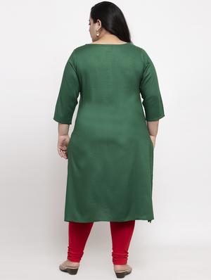embroidered straight kurta - 17441731 - Standard Image - 3