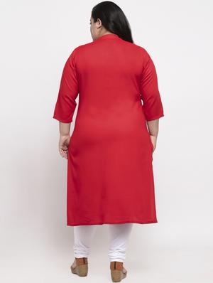 embroidered straight kurta - 17441732 - Standard Image - 3