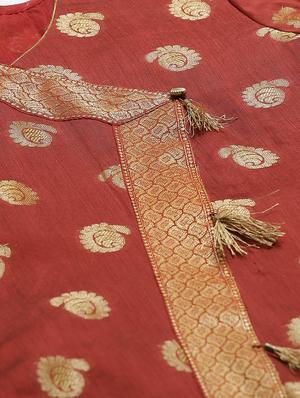 zari work unstitched suit - 17441843 - Standard Image - 4