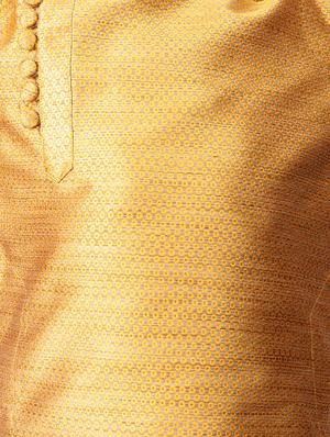 yellow silk kurta set - 17442061 - Standard Image - 4