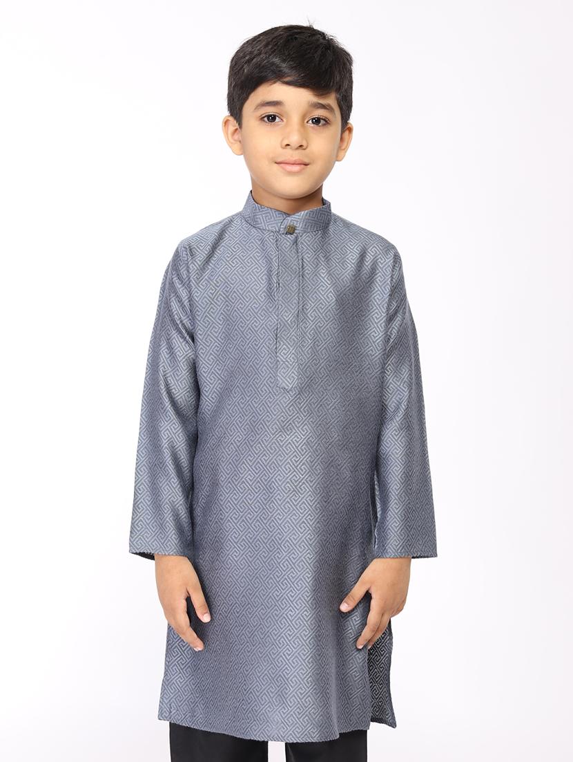 blue cotton kurta set - 17442072 - Zoom Image - 1