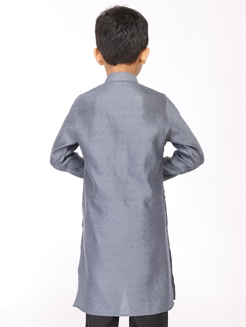 blue cotton kurta set - 17442072 - Zoom Image - 3