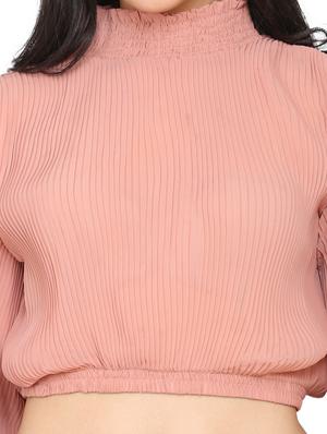 bishop sleeves open back top - 17442125 - Standard Image - 5