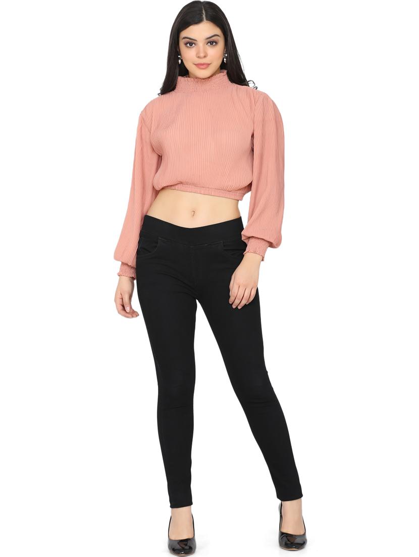bishop sleeves open back top - 17442125 - Zoom Image - 4