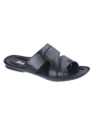 black synthetic & mesh slip on flip flops - 17442274 - Standard Image - 2