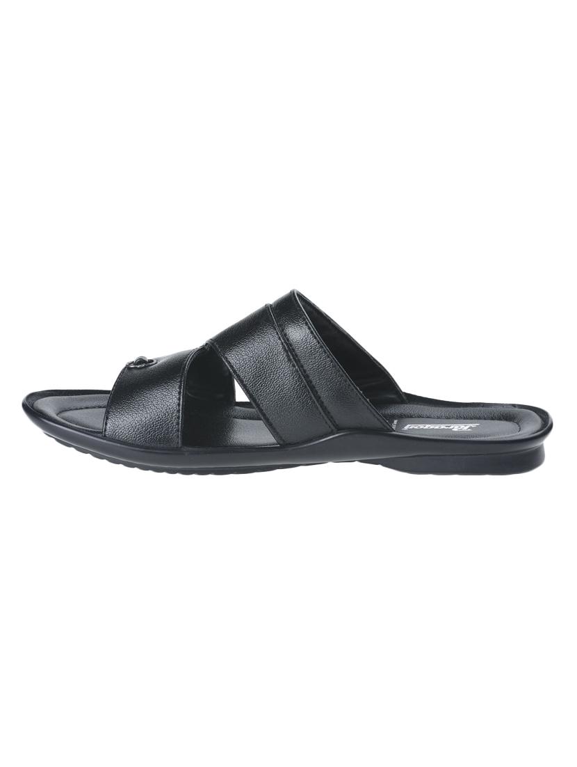 black synthetic & mesh slip on flip flops - 17442274 - Zoom Image - 1