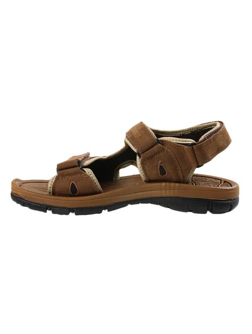 tan suede back strap floaters - 17442331 - Standard Image - 1