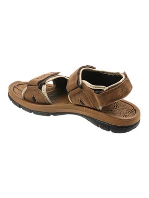 tan suede back strap floaters - 17442331 - Standard Image - 3