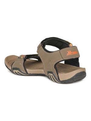 brown leatherette back strap floaters - 17442333 - Standard Image - 3