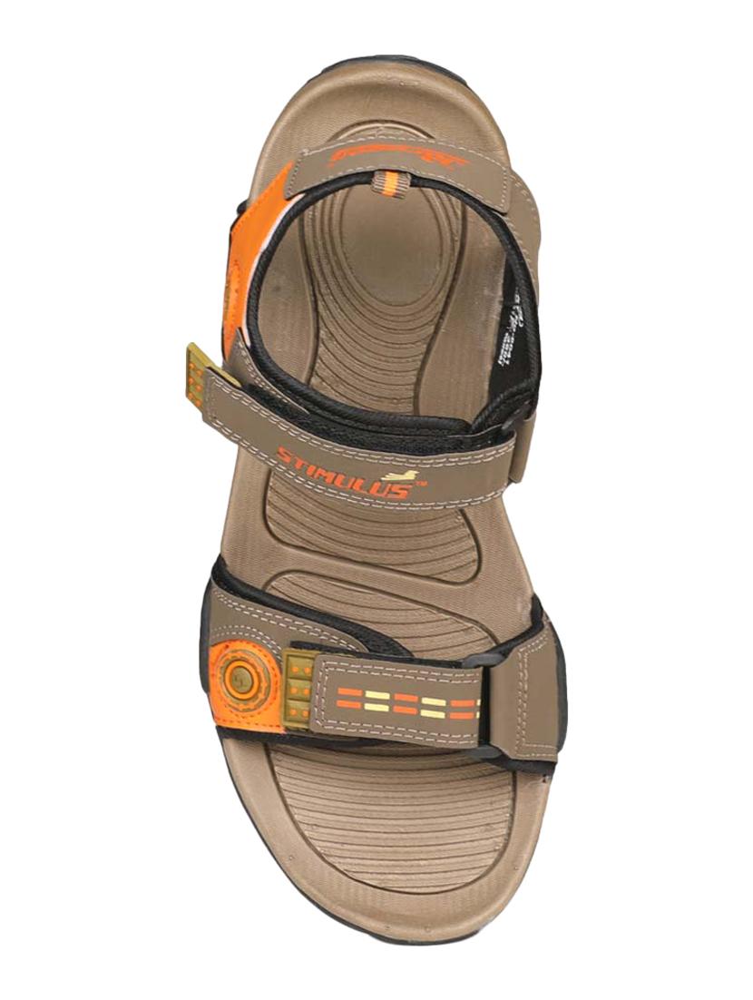 brown leatherette back strap floaters - 17442333 - Zoom Image - 4