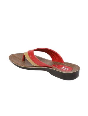 red leatherette flip flops - 17442543 - Standard Image - 3