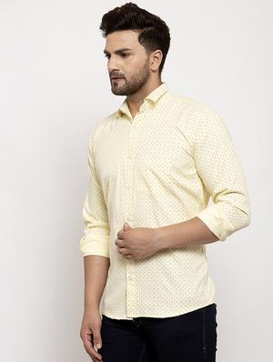 yellow printed casual shirt - 17442587 - Standard Image - 2