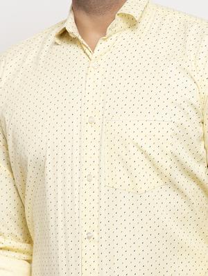 yellow printed casual shirt - 17442587 - Standard Image - 5
