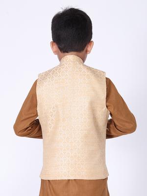 stand collar nehru jacket - 17442974 - Standard Image - 3