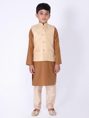 stand collar nehru jacket - 17442974 - Standard Image - 4