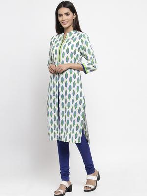printed straight kurta - 17443101 - Standard Image - 2