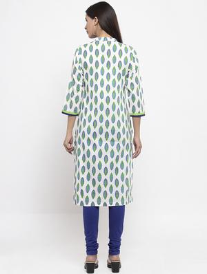 printed straight kurta - 17443101 - Standard Image - 3